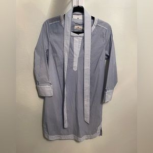 Vineyard Vines Blue Striped Shirtdress with Belt